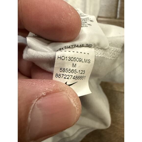 Nike Pro Womens Thermal White Gray 1/2 Zip Running Jacket Size M MEDIUM 585565 - Picture 8 of 10